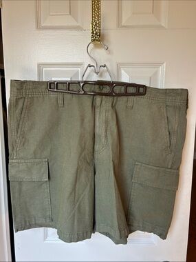 Madewell Cotton Hemp Cargo Shorts Olive Green
